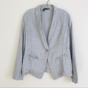 Eileen Fisher Gray Twinkle Linen Jacket Blazer Lightweight Lagenlook Summer